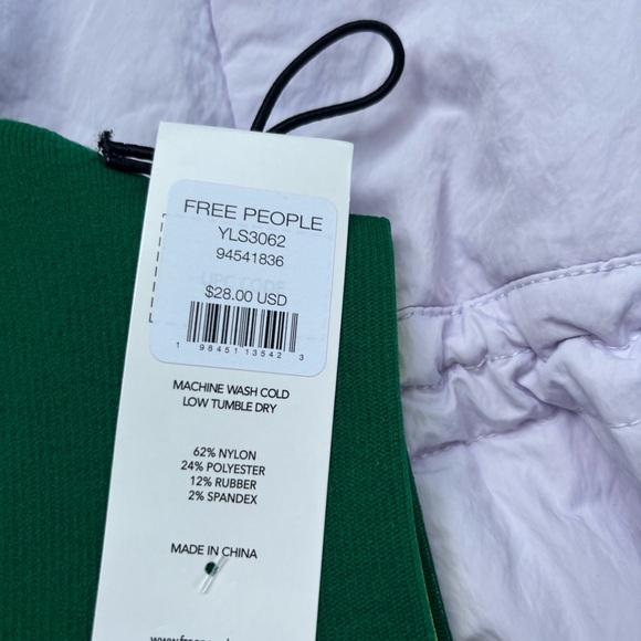 FP Movement Colorblock Buti Tall Socks in Green Combo NWT Logo - Picture 5 of 5